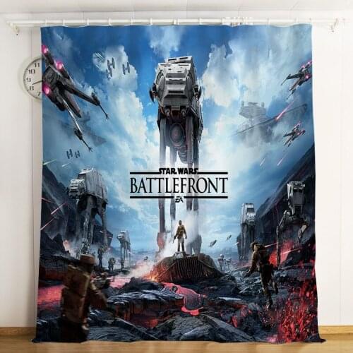 Disney Cartoon Star Wars Curtain Children Boy Gift Living Room Bedroom Kitchen Computer Room Decoration Brushed Blackout Curtain