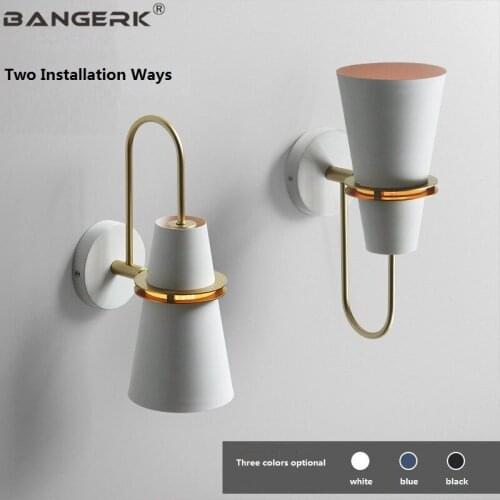 Nordic Loft Style Modern Wall Sconce Lights Creative Horn LED Wall Light Iron Bedside Wall Lamp Home Decor Indoor Lighting