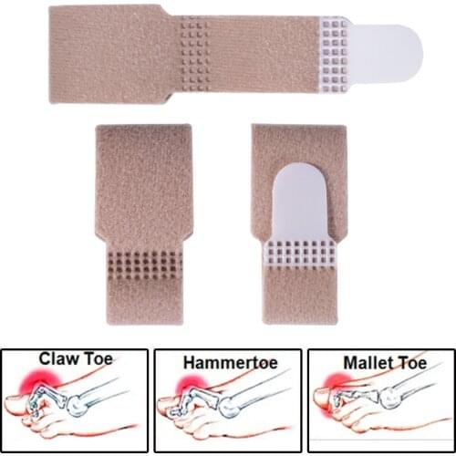 Sumifun 4pcs Toe Separator Velvet Cotton Toe Splint Straightener Wrap Anti-Slip Brace Hammer Broken Toe D1174