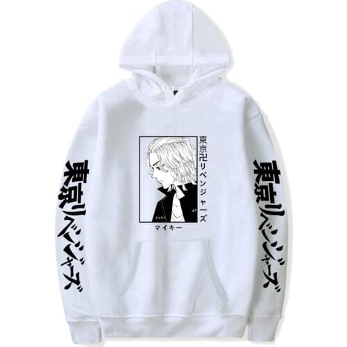 Anime Tokyo Revengers Unisex Hoodies Men Women Hip Hop Streetwear Casual Boys Girls Comic Sweatshirts White Pullovers Hooded