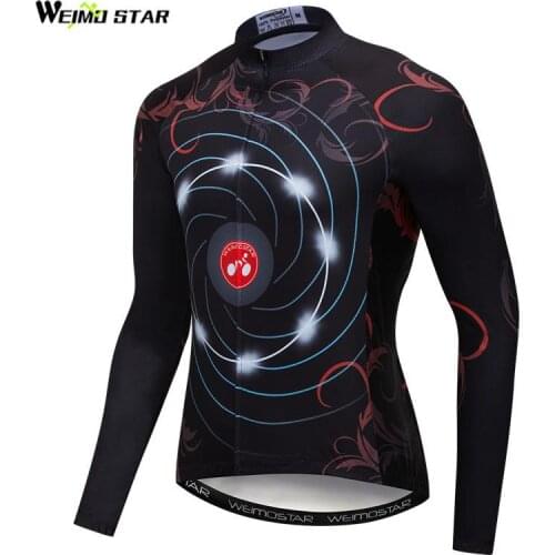 Weimostar Brand Mens Long Sleeve MTB Bike Team Cycling Jersey Autumn Road Cycling Shirt Maillot Ciclismo Bicycle Cycle Clothes