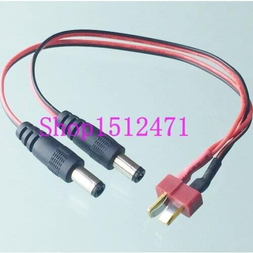 1Pcs Deans Style T-Plug to DC Power 5.5 x 2.1mm for FPV AV Audio Video TX RX system