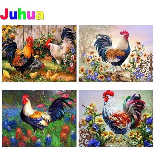Cock DIY diamond painting full drill Chicken mosaic animal diamond embroidery diamond stitch home decor drop shipping
