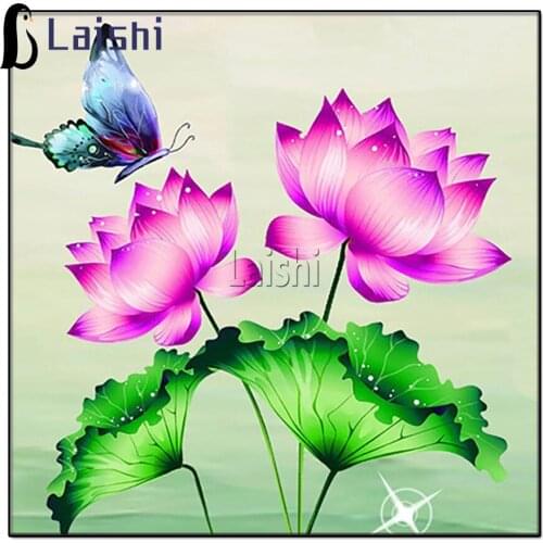 Diamond Painting The Water Of The Lotus butterfly Mosaic DIY Diamond Painting Cross Stitch Embroidery Home Decorative Craft