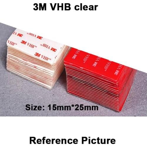 Free shipping 3M VHB tape 4910 Clear Foam Self Adhesive Acrylic Tape Double Sided Carton Sealing VHB (thick 1mm) size 25mm*15mm