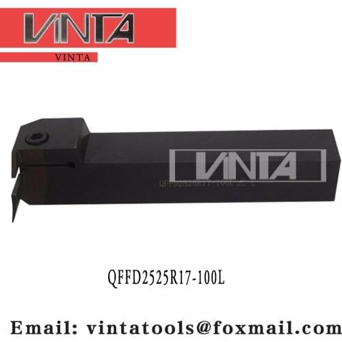 Free shipping QFFD2525R17-100L CNC Cutting Tools Surface Grooving Tool Holder Matched Inserts ZTFD0303-MG good qualit