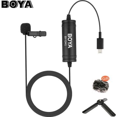 BOYA BY-DM1 BY-DM2 Digital Lavalier Lapel Microphone Clip-on Video Recording Mic with Lighting Port Type-C for iPhone X 8 7