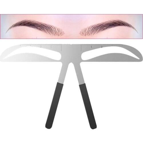 DIY Eyebrow Ruler Makeup Shaping Position Measure Tools Eyebrow Stencils Maquiagem Ruler Beauty Balance Tattoo Stencil Template