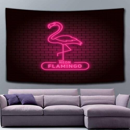 Flamingo Polyester Tapestry Wall Hanging Hippie Swimming Mat Beach Towel Tablecloth Home Decor Customize