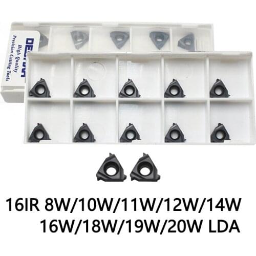 10PCS DESKAR 16IR 8W LDA 10W 11W 12W 14W 16W 18W 19W 20W LDA Indexable Insert Threading Blade CNC Carbide Insert For P.M.K