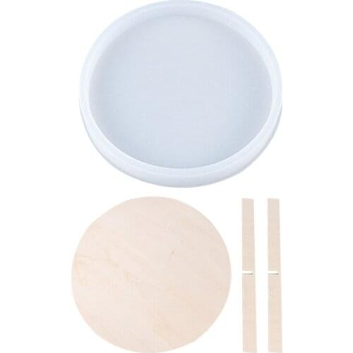 DIY Handmade Crafts Crystal Epoxy Resin Mold Coaster Fruit Tray Silicone Mould T4MD