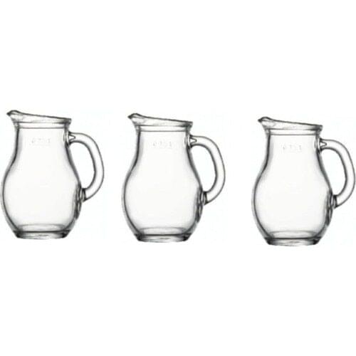 250 cc Jugs 3 Pcs Water Jug Water Bottle, Tap Lemonade, Glass Teapot, Beverage Dispenser tap Lemonade 2l