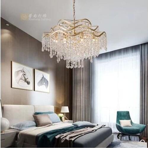 L American living room clothing store creative personality wrought iron ring restaurant bedroom cloakroom crystal chandelier