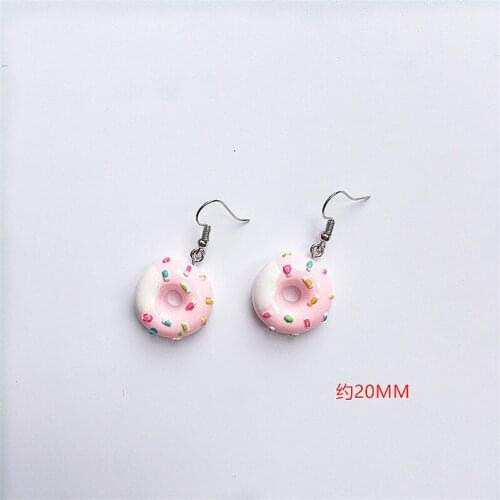Summer fashion earrings cute food cake donuts Lovely cartoon drop earrings personality funny party girl jewelry gift wholesale