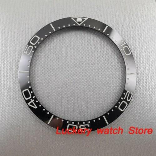38mm black ceramics bezel white marks fit for 40mm SUB GMT mens watch-Q25