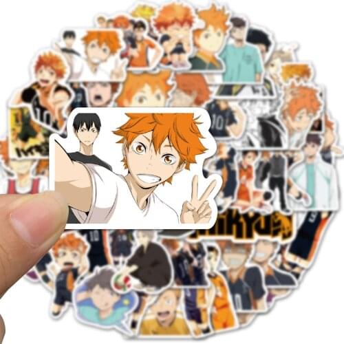 New 10/50pcs Volleyball Japan Cartoon Anime Stickers Haikyuu Pack Laptop Skateboard Graffiti Sticker Journal Kids Decals Phone