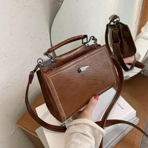 New Crossbody Bags for Women 2020 Soft Leather Messenger Bags Sac A Main Vintage Leather Shoulder Bag Female Handbag Solid Women