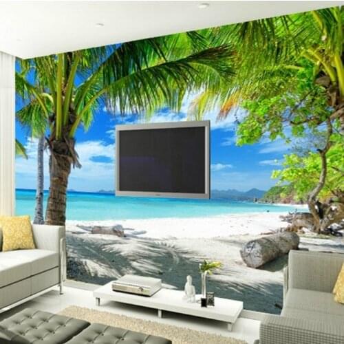 Custom mural Large scale natural scenery mural sea view 3D stereo bedroom living room wallpaper decoration wallpaper mural