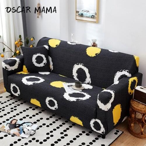 Black Modern Colorful Nordic Geometry Single Two Three Seat Section Large Sofa Protection Couch Case Armchairs Slipcovers Chaise