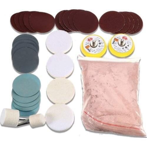 34pcs Glass Polishing Powder Kit Car Windscreen Repair Deep Scratch Remover Glass Polishing Kit