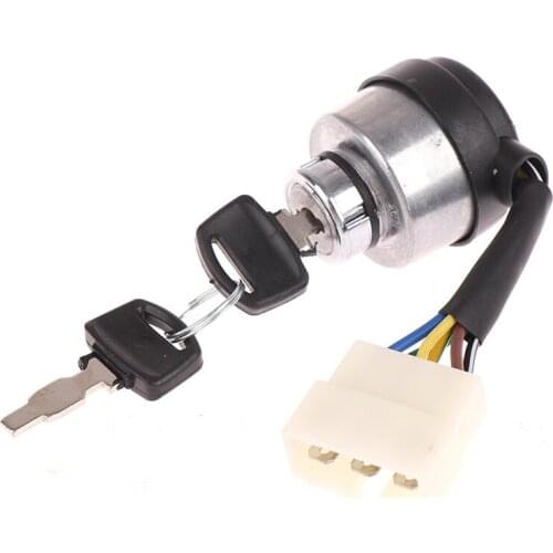 6 Wire Way Gasoline Diesel Generator Gas Ignition Start Key Lock Combination Switch For 2.5-6.5KW 188F Gas Generator