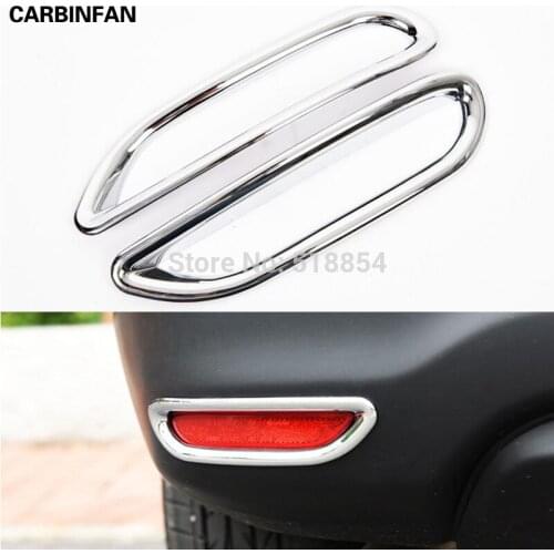 ACCESSORIES FOR 2014 2015 2016 NISSAN QASHQAI CHROME REAR REFLECTOR FOG LIGHT LAMP COVER BEZEL TRIM GARNISH FOGLIGHT 2PCS/SET