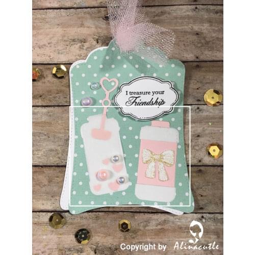 AlinaCraft METAL CUTTING DIES cut blow Bubble bottle wish heart summer holiday Scrapbooking paper craft card album punch cutter