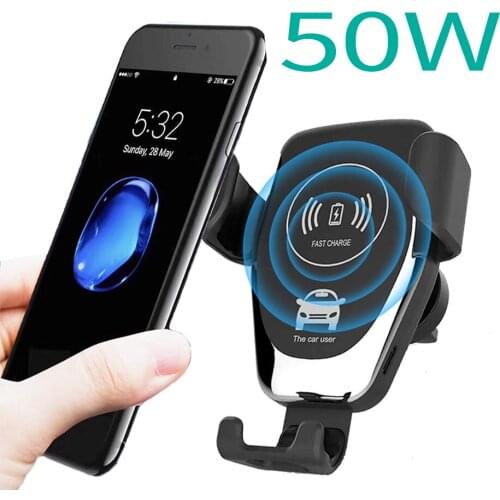 Car Wireless Fast Charging Stand Holder for iPhone 11 Pro Max Xs 8 USB Car Wireless Quick Charger Bracket for Samsung S20 S10 S9