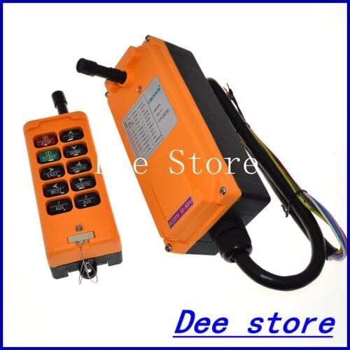 Free Shipping 10 Channels One Speed Truck Hoist Crane Winch Radio Remote Control Push Button Switch System Controller