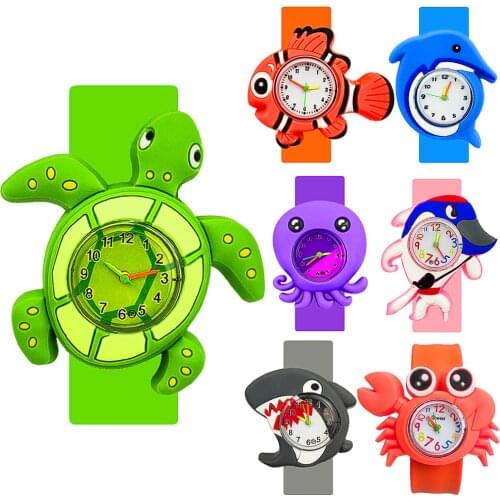 All-Match Children Wrist Watches Intelligent Digital Fashion Kids Watches Tortoise Shark Pattern Boy Girl Students Quartz Watch