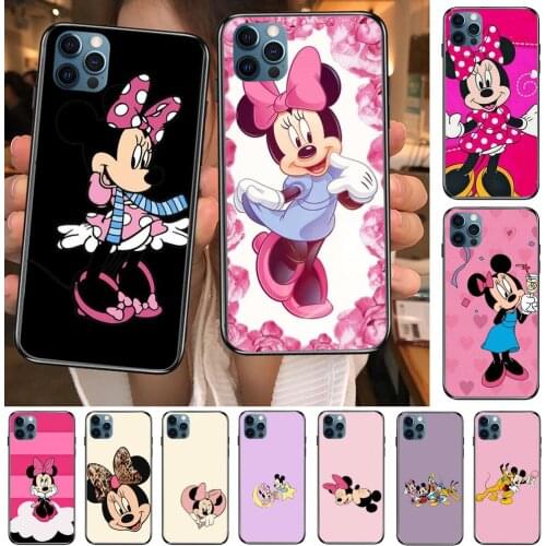 Mickey With Minnie Phone Cases cover For iphone 11 Pro Max case 12 8 7 6S XR PLUS X XS SE 2020 mini mobile cell shell funda bag