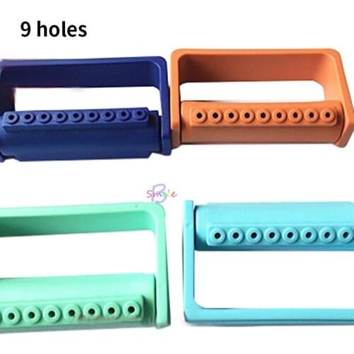 9hole dental Autoclavable Diamond Bur Stand Holder Dental Disinfection Organizer 1.6MM Dentistry Instrument