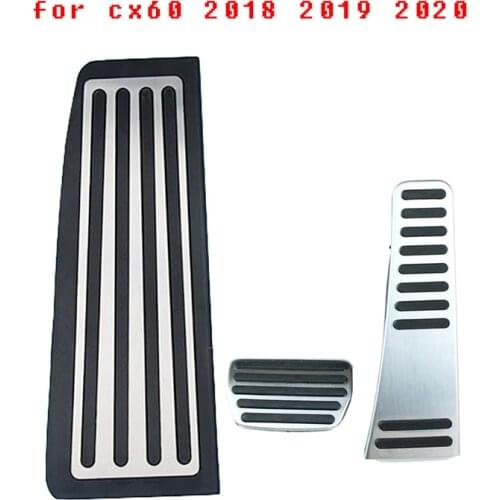 For Volvo XC60 XC90 S90 2018-2021 Car Accelerator Brake Pedal Footrest Pedal Plate Cover Non-Drilling Interior Refit Accessories