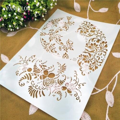 Bouquet mold shield DIY cake scrapbook stencils hollow Embellishments printing lace ruler Valentines Day