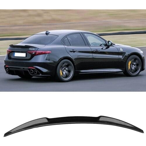 QV Style Carbon Fiber Rear Trunk Wing Spoiler Visor Boot Top Lip Lid Retrofit For Alfa Romeo Giulia QV 2015-2019 2016 2017 2018