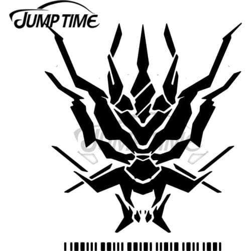 JumpTime 13 x7.8cm Arknights Great Lungmen Logo Black DIY Motorcycle Car Stickers Fashion Anime Waterproof SUV Decal Decoration