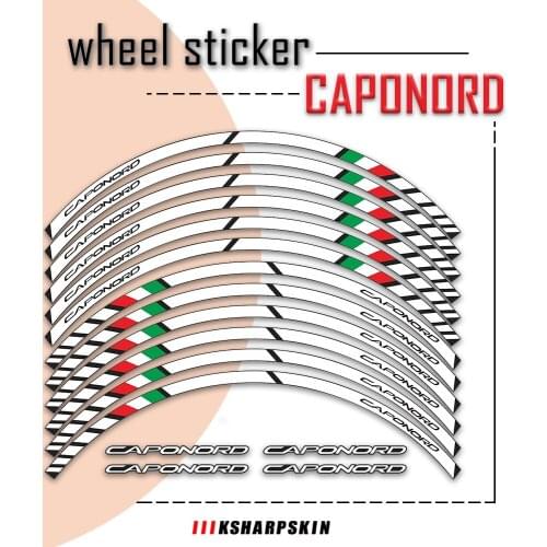 Motorcycle wheel stickers Reflective Motor Bike Rim Decal Decoration Custom Inner Rim Declas For Aprilia CAPONORD 1200 1000