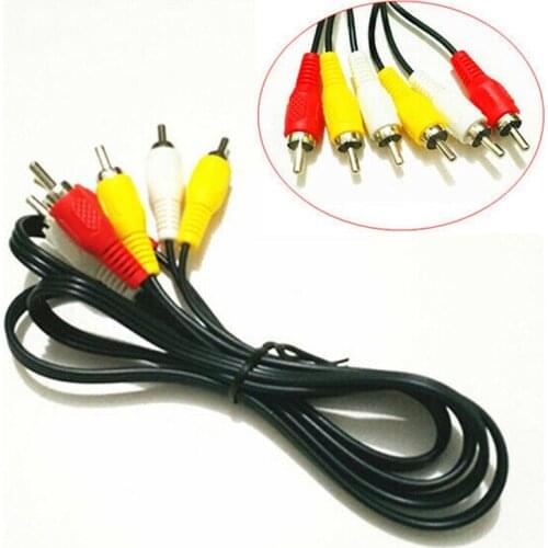 3 RCA to 3 RCA Composite Audio Video AV Cable Cord Male to Male Plug Connect TV DVD Cameras