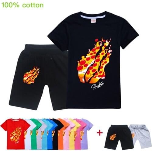 Fashion Summer T Shirt For Children Big Boys Girl PRESTONPLAYZ Printed Preston Playz Tops Grinch Clothes pants