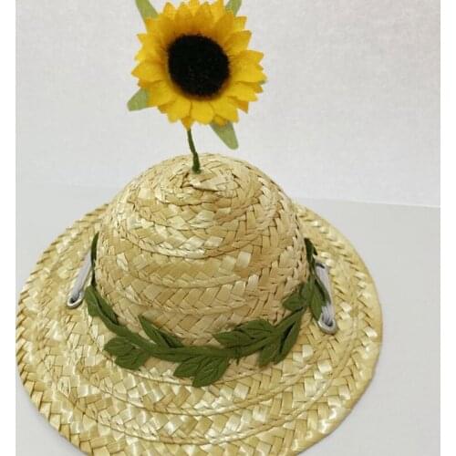 Trendy Pet Dog Hat Cat Cool Straw Hat Sun Hats Puppy Supplies Hawaii Style Pet Accessories Dogs Cats Caps Country Style Hat