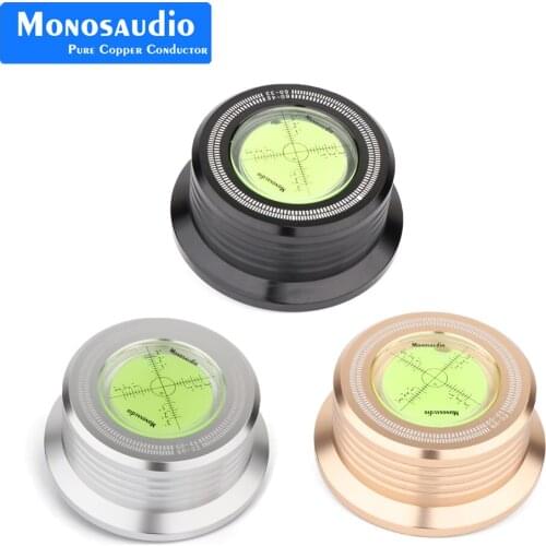 Monnosaudio LP628 60HZ Black/Silver/Gold LP Record DISC Stabilizer Stroboscope Gradienter with Lever Bar