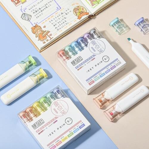 Highlighter Pen Set Key Point Finecolour Markers Large Capacity Fluorescent Pens For Drawing Graffiti Key Text Pens Stationery