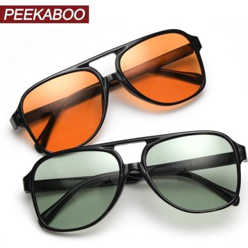 Peekaboo orange fashion sunglasses for men big frame green ladies sun glasses uv400 female 2022 PC frame summer accessories
