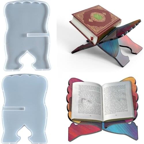Book stand Silicone Mold Resin Crystal Casting Epoxy mold for DIY Crafts Handmade Book Shelf Music Stand Mould