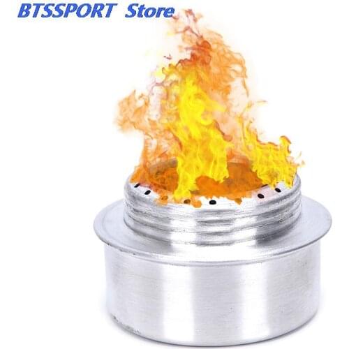 Portable Mini Aluminum Alloy Alcohol Stove with Lid Outdoor Camping Hiking Picnic Backpacking Ultralight Cooking Stove
