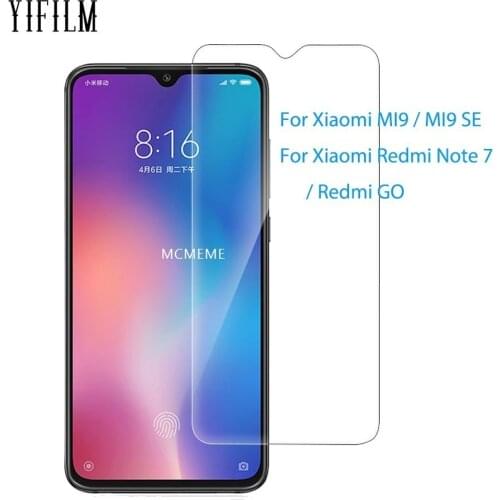 9H Clear Tempered Glass Screen Protector For Xiaomi Mi 9 MI9 SE 9T Pro Smartphone Protection Film Redmi Note 7 8 Pro Redmi GO
