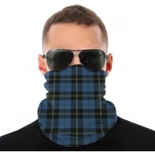 Scottish Light Blue Scarf Half Face Mask Unisex Fashion Tube Mask Seamless Bandana Protective Headband Outdoor Climbing