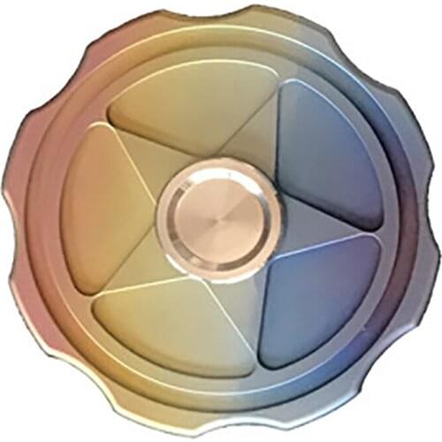 Titanium Alloy Hand Spinners Stainless Steel R188 Bearing Fidget Spinner Rainbow Colorfast Gyro Relieve Stress Toys for Xmas Gif