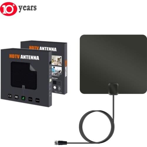 HD Digital Clear Indoor TV Antenna 50 Miles Ultra HDTV Aerial VHF UHF Quick Response Signal Receiver TV Antenna Local Freeview