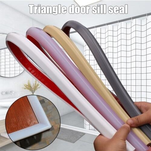 Spot 1M Silicone Door Bottom Sealing Strip for Bathroom Water Blocking Stopper Shower Dam Flood Barrier Hogard